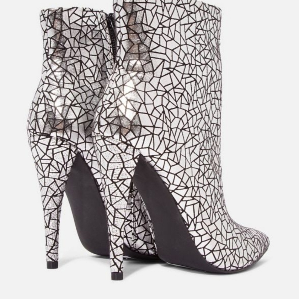 Ames Patterned High-Heeled Ankle Boot - image 4